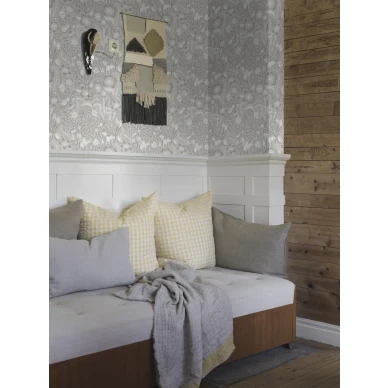 Makuuhuoneen tapetti Pangsurr beigella kukkakuviolla Borastapeterilta 2085 image