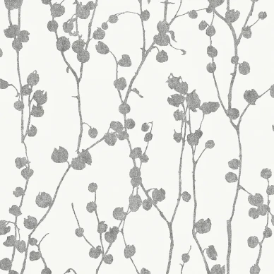 Disa harmaa valkoinen oksatapetti Borastapeterilta 7425 image