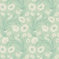 Poppy Flow mintunvihrea kukkatapetti Borastapeterilta 2271
