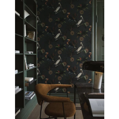 Sininen lintutapetti Sapphire Bird tyohuoneeseen Borastapeterilta 2279 image