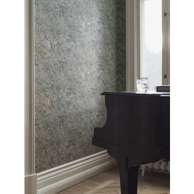 Olohuoneen tapetti Travertine harmaa sininen vihrea marmorikuvio Borastapeterilta 2288 image