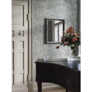 Travertine harmaa sininen vihrea marmoritapetti kultayksityiskohdilla Borastapeterilta 2288 image