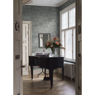 Tummanharmaa marmoritapetti Travertine Borastapeterilta 2288 image