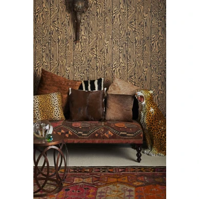 Ruskea olohuoneen tapetti Cole et Sonilta raidallinen Zebrawood 107 1002 image