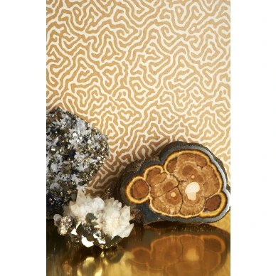 Olohuoneen kultatapetti Cole et Sonilta graafinen Vermicelli 107 4021 image