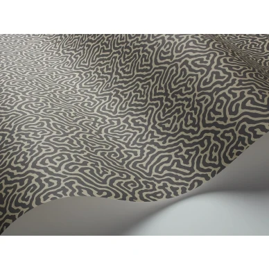 Tummanharmaa graafinen tapetti Cole et Sonilta Vermicelli 107 4017 image