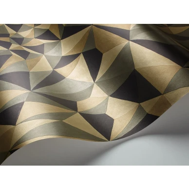 Kulta harmaa geometrinen tapetti Cole et Sonilta Quartz 107 8038 image