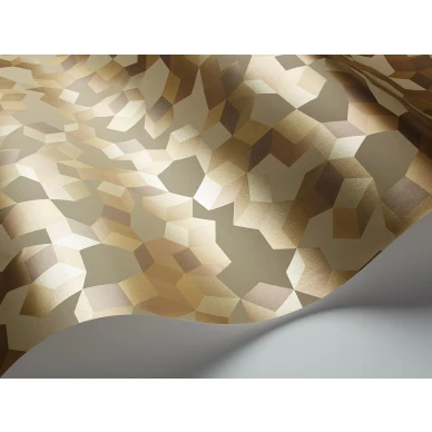 Beige kullanvarinen geometrinen tapetti Cole et Sonilta Ingot 107 5023 image