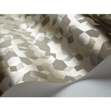 Ruskea hopanvarinen geometrinen tapetti Cole et Sonilta Ingot 107 5025 image
