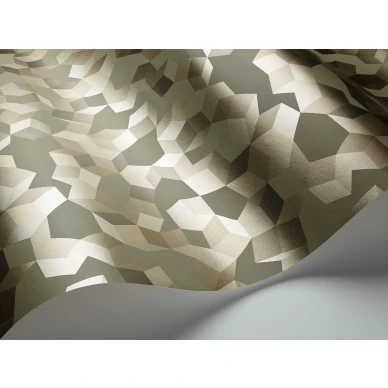 Vihrea gilvervarinen geometrinen tapetti Cole et Sonilta Ingot 107 5024 image