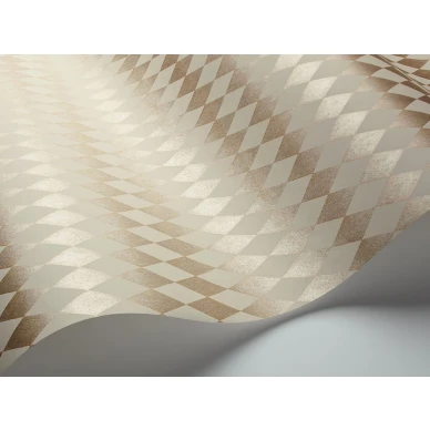 Cole et Sonin salmiakkitapetti beige kulta ruudullinen Titania 103 14060 image