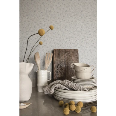 Keittion kukkatapetti Sandbergilta vaaleansininen Stella S10120 image