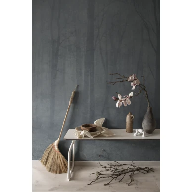 Usvansininen metsatapetti Sandbergilta Skog S10106 image