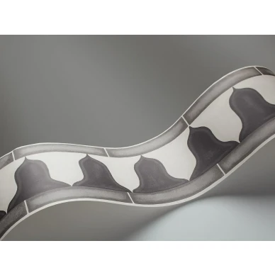 Zellige perinteinen harmaa valkoinen tapettiboordi Cole et Sonilta 113 12038 image