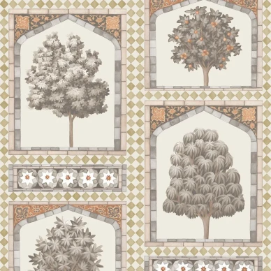 Sultans Palace ruskea kulta puutapetti Cole et Sonilta 113 10031 image