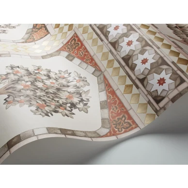 Sultans Palace ruskea kulta tiilinen puutapetti Cole et Sonilta 113 10031 image