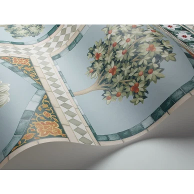 Sultans Palace vihrea sininen ruudullinen puutapetti Cole et Sonilta 113 10030 image