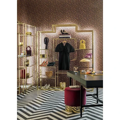 Olohuoneen ylellinen tapetti Cole et Sonilta ruskea kilpikonnakuvio Savanna Shell 119 4018 image