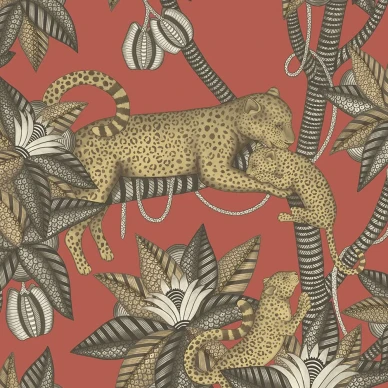Satara punainen leoparditapetti Cole et Sonilta 119 3014 image