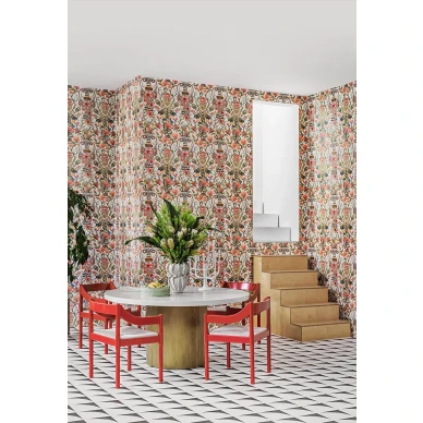 Ruokailuhuoneen oranssi kukkatapetti Protea Garden Cole et Sonilta 119 10043 image