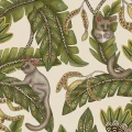 Bush Baby vihrea beige lehtitapetti Cole et Sonilta 119 7032