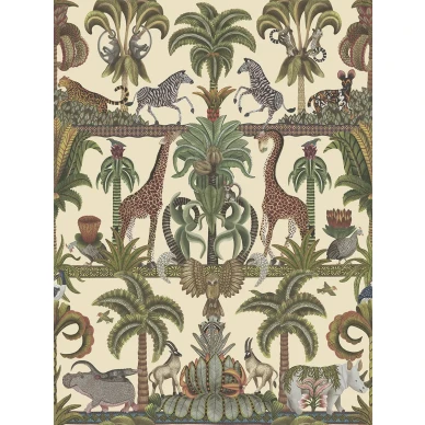 Afrika Kingdom vaalea vihrea elaintapetti Cole et Sonilta 119 5026 koko kuvio image