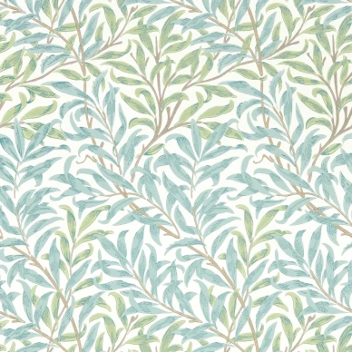 Willow Boughs sininen vihrea lehtitapetti William Morrikselta 217083 image