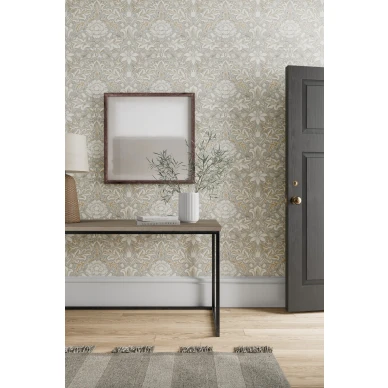 William Morris tapetti Simply Severn beige harmaalla kukkakuviolla 217076 image