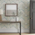 William Morris tapetti Simply Severn beige sinisella kukkakuviolla 217074