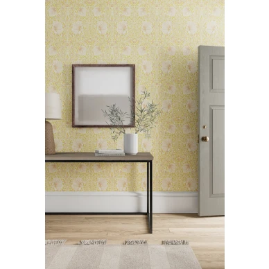 William Morris tapetti Pimpernel keltaisella kukkakuviolla 217065 image