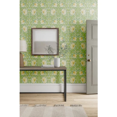 William Morris tapetti Pimpernel vihrealla kukkakuviolla 217063 image