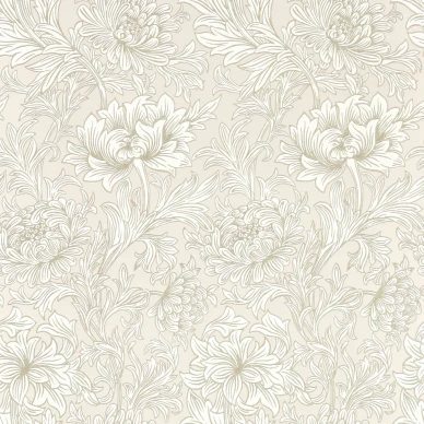 Chrysanthemum Toile beige roosa kukkatapetti William Morrikselta 217070 image