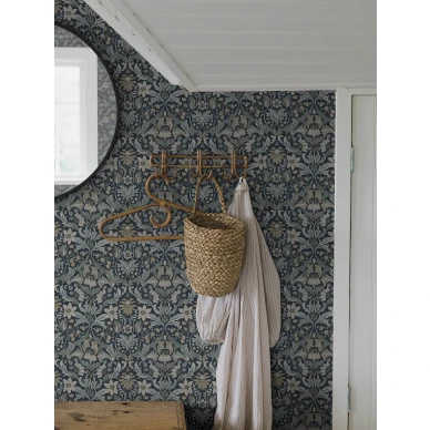 Eteisen tapetti Borasilta sinisella kukkakuviolla Blomsterfrojd 3292 image