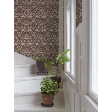 Punainen kukkatapetti Borastapeterilta Blomsterfrojd 3294 image