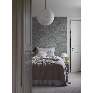 Makuuhuoneen kukkatapetti Borastapeterilta sininen Skogsblomst 3266 image