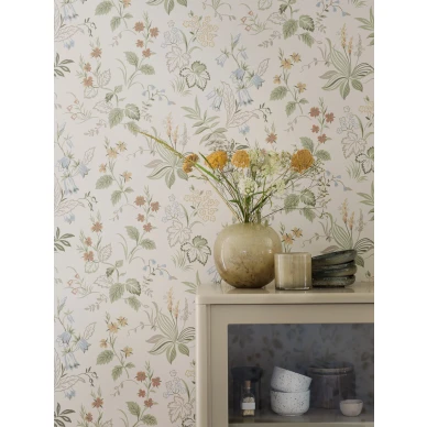 Borasin beige kukkatapetti Folklore 3261 image