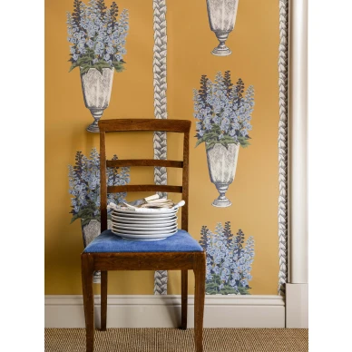 Langelid von Bromssenin keltainen kukkatapetti Delphinium 27 67 image