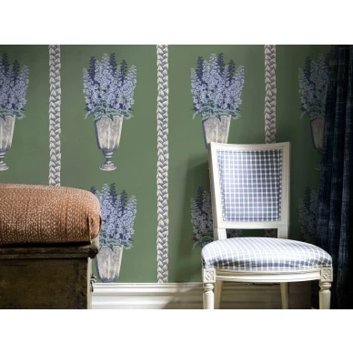 Vihrea kukkatapetti Delphinium Langelid von Bromssenilta 27 65 image