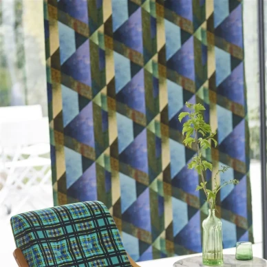 Designers Guild geometrinen tapetti Minakari Geo image