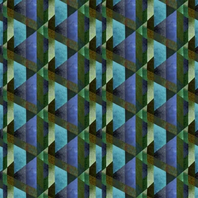 Minakari Geo sininen geometrinen tapetti Designers Guildilta image