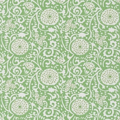 Shaqui kirkkaanvihrea kukkatapetti Designers Guildilta image