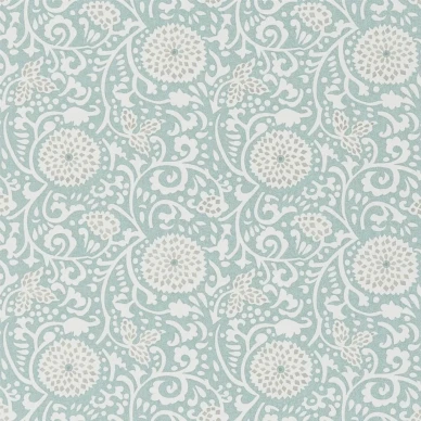 Shaqui vaaleansininen kukkatapetti Designers Guildilta image