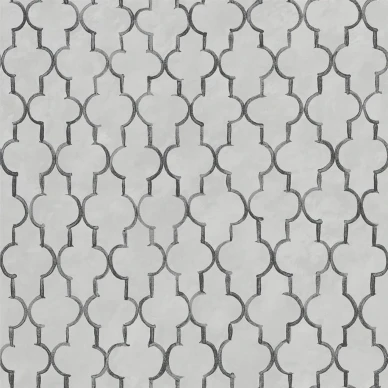 Pergola Trellis grafiitinharmaa ruudullinen tapetti Designers Guildilta image