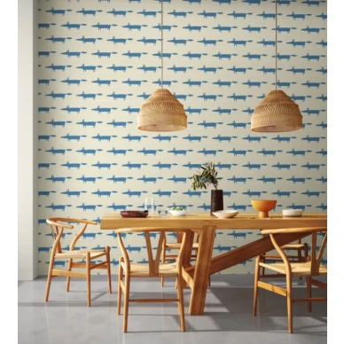 Midi Fox sininen kettutapetti Scionilta image