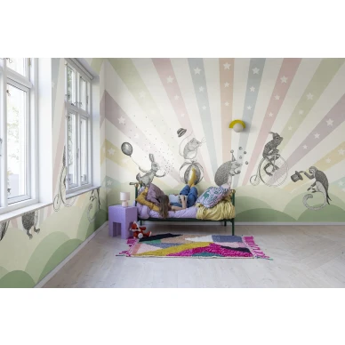 Lastenhuoneen tapetti Rebel Wallsilta Circus R18171 image