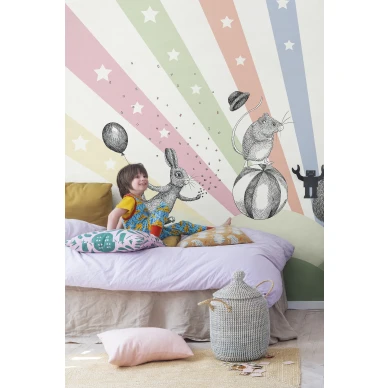Lastentapetti varikas sirkustapetti Rebel Wallsilta Cirkus R18172 image