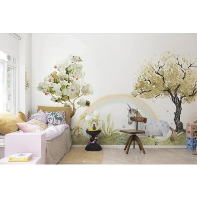 Lastenhuoneen tapetti unenomaisella yksisarvella Rebel Wallsilta Unicorn Dream R18181 image