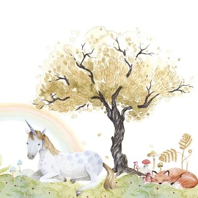 Unicorn Dream yksisarvitapetti Rebel Wallsilta R18181 image