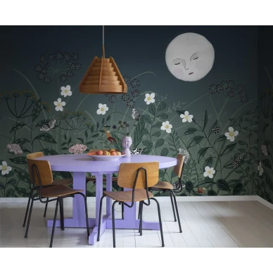 Keittion tapetti Pixie sininen kukkatapetti Rebel Wallsilta R18191 image