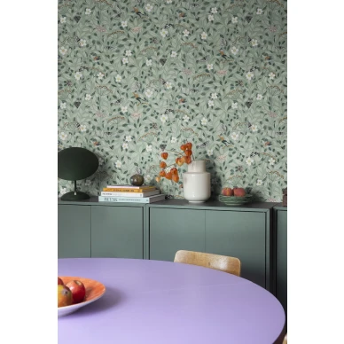 Vihrea lehtitapetti Rebel Wallsilta Pixie Shore R18111 image